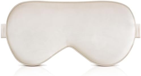 BOKOR Nature Silk Sleep Eye Mask, Sleeping Mask, Dark Circles and Puffiness, Improve Sleep, Light Blocking Eye Cover - Champagne by BOKOR