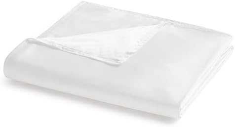 YnM Exclusive Cooling Duvet Cover for Weighted Blankets with 16 Strings (White, 88"x104") by YNM