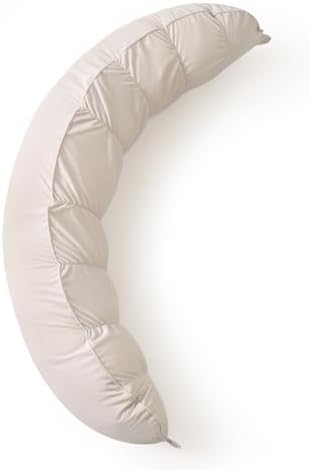 Peallow(Pat. Pend) – Long Round Body Pillow for Adults, Bolster Pillow for Sleeping, Soft and Supportive Pillow for Sleeping & Lumbar Support (Misty White,59") by Ailuteie