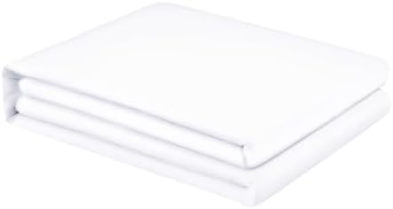 FreshCulture Full Flat Sheet - Hotel Quality Full Flat Sheet Only - Brushed Microfiber Top Sheet - Ultra Soft & Breathable - Wrinkle-Free - Easy Care - Single Flat Sheet (Full, White) by FreshCulture