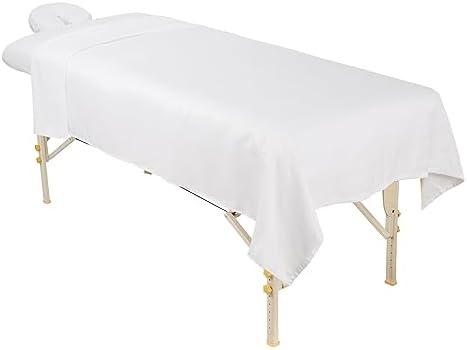 ForPro Premium Microfiber 3-Piece Massage Sheet Set, White - Image 3