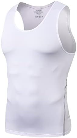 Mens 3 Pack Compression Tank Tops Sleeveless Compression Shirt - Image 3