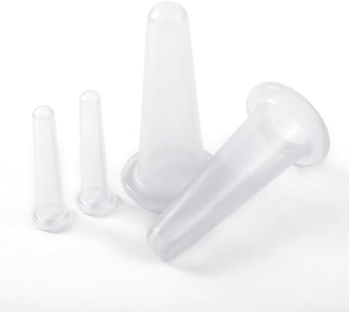 BWESOO 4Pcs Transparent Massage Cupping Set Silicone Mini Facial Cups Face Massager Helper Skin Care Neck Back Eyes Massaging Cup Safe to Use, Don't Worry About Burns Health Care Products by BWESOO
