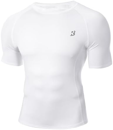 Roadbox Compression Shirt Men Short Sleeve, Cool Dry Base Layer Athletic Undershirts, Workout T-Shirt for Sports Gym Running by Roadbox
