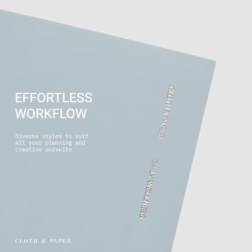 Cloth & Paper Travel Notebook | Daily Wellness Planner – Smoked Salt | Pocket Plus Wellness Planner 3.2" x 6" | Habit Tracker & Self Care Journal for Goals, Gratitude & Reflection – Soft Touch Cover - Image 5