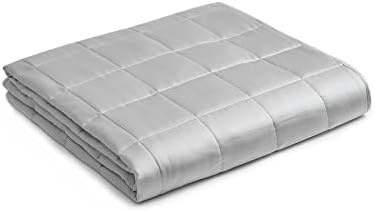 YnM Cooling Weighted Blanket — 100% Cooling Oeko-Tex Certified Material with Premium Glass Beads (Light Grey, 48''x72'' 20lbs), Suit for One Person(~190lb) Use on Twin/Full Bed by YNM