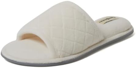 Dearfoams womens Slipper Memory Foam Summer House Shoe Beatrice Terry Slide by Dearfoams