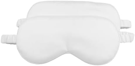 HBHLFZ Sleep Mask 2 Pack - Bamboo Viscose Fiber Sleeping Eye Mask - with Elastic Band/Headband - Comfort Sleeping Shade - for Nighttime Sleeping, Traveling & Napping（White） by HBHLFZLuxuryHomeLife