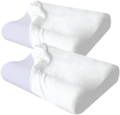 Premium Hypoallergenic Contour Pillowcase for Back and Side Sleepers Orthopedic Contour Pillows (24”x15”) Queen Size (2 Pack) (2 Pillowcases) … by ZG+Home