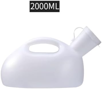 Male Urinal Bottle 68 OZ Portable Urinals for Men 59" Long Hose with Lid (White) - Image 3