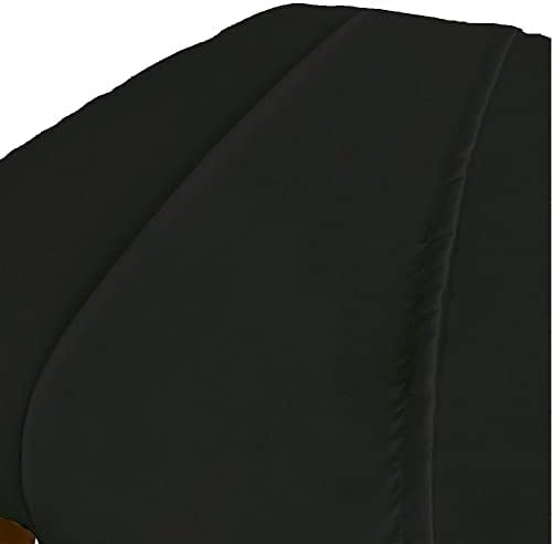ForPro Premium Microfiber Massage Flat Sheet, 100"L x 61"W, Black - Image 2