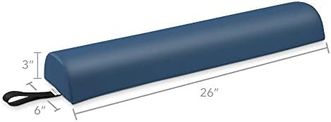 Saloniture Half Round Massage Table Bolster Pillow Pad - 26 x 6 x 3 Inch - Blue - Image 2