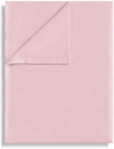 Full Flat Sheet Only, 1 Pack Top Bed Sheets, Soft Breathable Brushed Microfiber Color-Coded Label Threads, (81"x96",Pink) by Culve