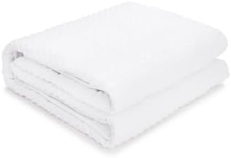 TONGDADA Minky Weighted Blanket | 40''x60'',10lbs | Cozy and Soft Minky Weighted Throw Blanket | Luxury Velvet with Premium Glass Beads | White Minky - Image 3