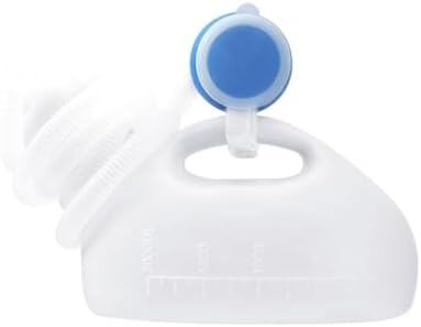 Male Urinal Bottle 68 OZ Portable Urinals for Men 59" Long Hose with Lid (White) by YEYSXSY