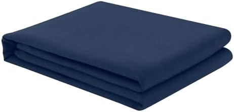 FreshCulture Full Flat Sheet - Hotel Quality Full Flat Sheet Only - Brushed Microfiber Top Sheet - Ultra Soft & Breathable - Wrinkle-Free - Easy Care - Single Flat Sheet (Full, Navy Blue) by FreshCulture