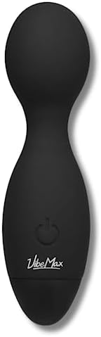 VibeMax Mini Personal Wand Massager - Compact - Lightweight - Small & Quiet - USB Rechargeable - for Muscle Tension Relief in Neck, Back, Shoulders, Legs and Feet (Black) by VibeMax