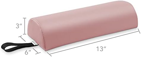Saloniture Half Round Neck Massage Table Bolster Pillow Pad - 13 x 6 x 3 Inch - Pink - Image 2