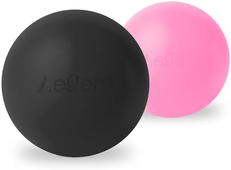 Massage Lacrosse Balls for Myofascial Release, (2Pack,Black and Pink) by Unknown