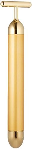 Beauty Bar 24k Golden Pulse Facial Massager, T-Shape Electric Sign Face Massage Tools for Sensitive Skin Face Pull Tight Firming Lift - Image 2