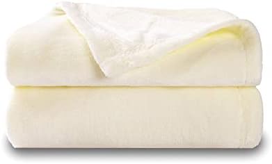 NANPIPER Baby Blankets, Super Soft Fleece Fuzzy Blanket for Toddler, Luxury Cozy Lightweight Microfiber Plush Blanket-Throw Size 30"x40",Ivory White by NANPIPER
