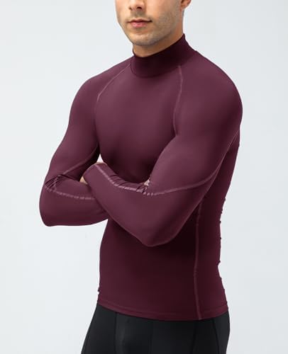 SPVISE Men's Compression Shirts Long Sleeve Mock Turtleneck Workout Tops - Image 3