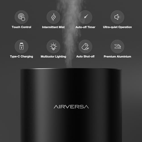 Airversa RD1 Waterless Essential Oil Diffuser Starter Kit, Black - Image 6