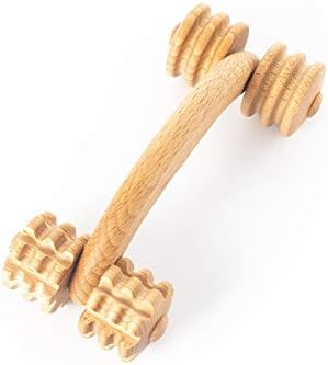 tuuli Accessories Back Massage Muscle Roller Tool Massager for Neck Shoulder Arms Legs Body Wooden 7 x 3 inches by Itsallaboutwood