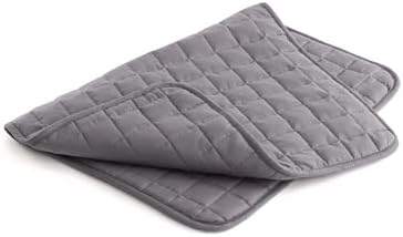 YnM Portable Weighted Lap Blanket for Adults, Perfect for Relaxation, Lounging, Napping, Sleeping & Travel(29x24 Inches, 7 Pounds, Dark Grey) by YNM