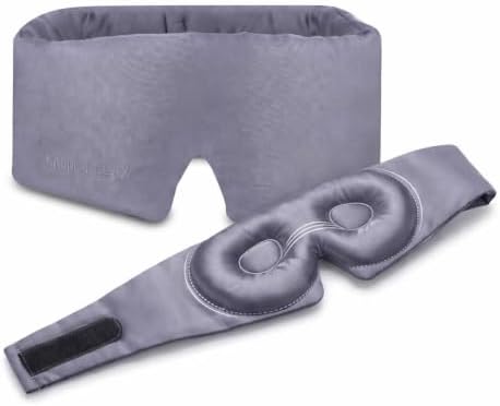Calm&Relax Bamboo Sleep Mask - Cooling 3D Eye Mask, Lash Friendly，Gray by CalmRelax