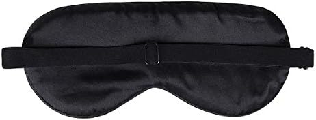 100% Mulberry Silk Sleep Mask Blackout, Cute Natural Sleeping Mask with Adjustable Elastic Strap, Satin Eye Cover for Men Women Adults (Navy Blue) - Image 2