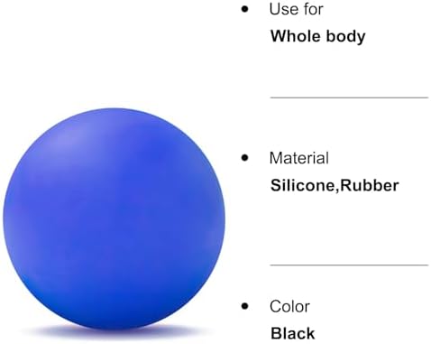 WOVTE Massage Lacrosse Ball for Sore Muscles, Shoulders, Neck, Back, Foot, Body, Deep Tissue, Trigger Point, Muscle Knots, Yoga and Myofascial Release (Royal Blue) - Image 5