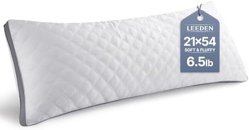 Leeden Body Pillow Insert 20 x 54 for Side Sleepers White Support by LEEDEN