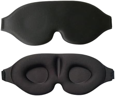 Sleep Mask for Women Men Comfortable Blockout Soft 3D Padded Eye Mask for Sleeping Side Sleeper Friendly Black by Unknown