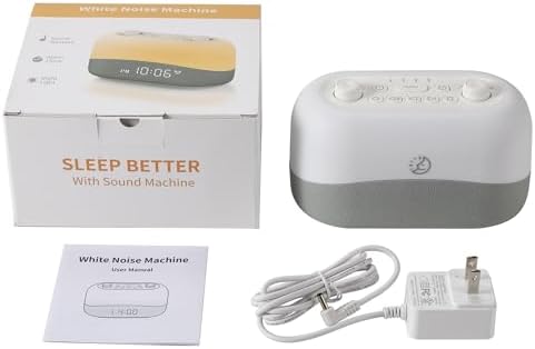 Sleep ZM White Noise Machine with 29 Sounds + 16 Colors Digital Alarm Clock & Amber Night Light for Blue Light Blocking, Gentle Wake Alarm, Sleep Timer & Memory Function for Adults & Kids - Image 2