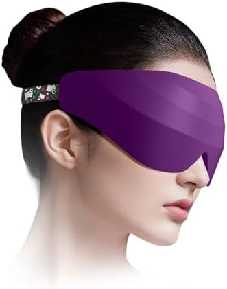 Sleep Mask for Side Sleeper Women Men, EVA BELLE Eye Mask for Sleeping Light Blocking, 3D Sleeping Mask Blackout, Soft Breathable Eye Shade Cover with Adjustable Elastic Strap for Travel Home Nap Rest by Evabelle