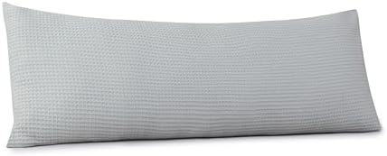 100% Egyptian Cotton 600 TC Waffle Weave Body Pillowcase with Zipper - Image 2