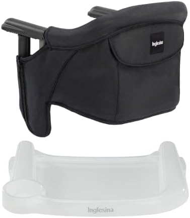Inglesina Black Fast Table Chair with Clear Fast Dining Tray by Unknown