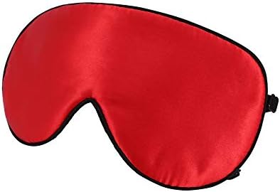 ALASKA BEAR Sleep Mask 2 Straps, Mulberry Silk, Twin Thin Elastic Bands Stay Put All Night, Super-Smooth Slim Eye Mask Two Adjustable Head Strings and Nose Baffle(Red) - Image 2