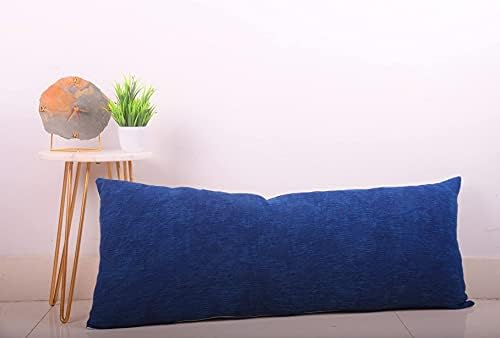 Trade Star Handloom Pillow Cover Throw Pillow Case Luxurious Oblong Cooling Authentic Bed Rest Cushion Cover for Bedding Decor (Indigo (Solid), 14 X 36 Inch) - Image 2