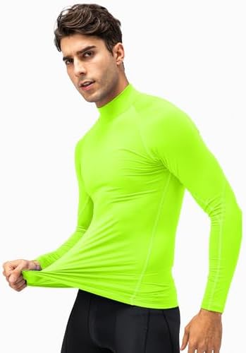 SPVISE Men's Compression Shirts Long Sleeve Mock Turtleneck Workout Tops - Image 5