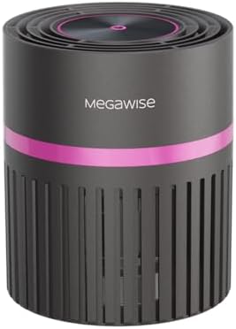 MEGAWISE H13 HEPA Air Purifier for Home & Office, Desktop Air Cleaner with True HEPA Filter, Ultra-Quiet, Compact Design – EPI810 (Black, No Light) by MEGAWISE