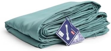 YnM Cooling 3-Side Zipper Duvet Cover for Weighted Blankets | Easy on, Easy Off Sea Grass, 48"x72" by YNM