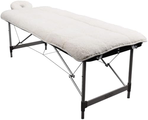 ForPro Premium Quilted Fleece Table Pad Set, Natural, Extra Soft, Hypoallergenic, for Massage Tables, Includes Massage Table Pad and Face Rest Cover - Image 2