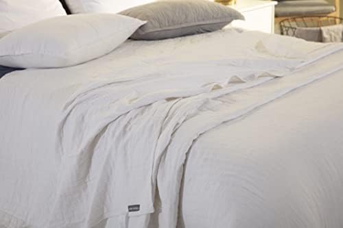 Sterling Creek Dawson Star Muslin Cotton Blanket Three Layers Lightweight Breathable Gauzy Blanket for Adults, All Season (Throw, White) - Image 6