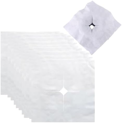 100 Pack Disposable Face Down Pillow Cover Disposable Face Cradle Covers Ultra Soft Non-Sticking Massage Bed Headrest Covers for Massage Table Lash Bed Spa Bed Beauty Tattoo Therapy Table by Unknown