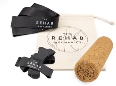 Mobility & Recovery Bundle – Resistance Bands, Cork Roller & Carry Bag for Enhanced Flexibility, Recovery, and Injury Prevention by TheRehabMechanics