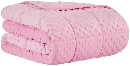 CuteKing Weighted Blanket - Weighted Blanket with Premium Glass Beads - Heavy Blanket Crystal Velvet for Comfortable Rest - Thick Blanket All Season (3lbs, 36"x48", Pink Bubble) by CuteKing