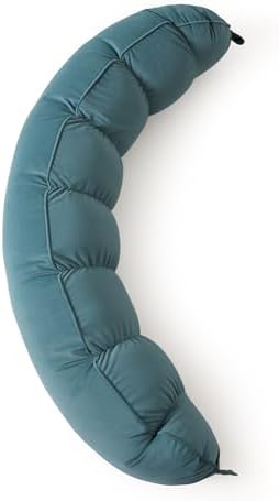 Peallow(Pat. Pend) – Long Round Body Pillow for Adults, Bolster Pillow for Sleeping, Soft and Supportive Pillow for Sleeping & Lumbar Support (Slate Blue,47") by Ailuteie