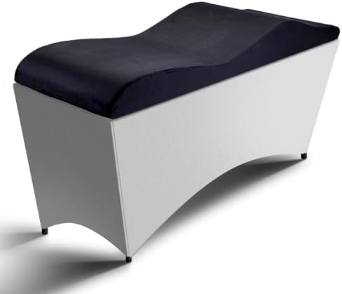 MoyRetty Curved Lash Bed Foam Topper (23''*70'), High Density Foam Massage Cushion with Removable Beauty Salon Bed Cover (Black) by MoyRetty